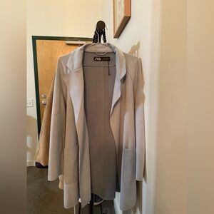 Zara blue Suede mid length jacket